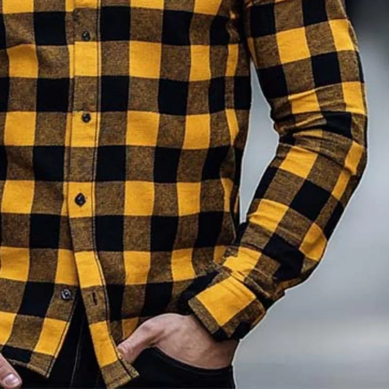 Men's Classic Casual Slim Fit Check Long Sleeve Shirt 71214975K sold by Manly product image thumbnail 4