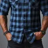 Men's Classic Casual Check Multi-Pocket Long Sleeve Shirt 62360541K sold by Manly