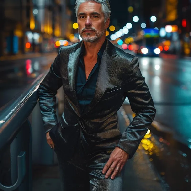 Men's Stylish Buttoned Glossy Blazer 04375409X sold by Manly product image thumbnail 3