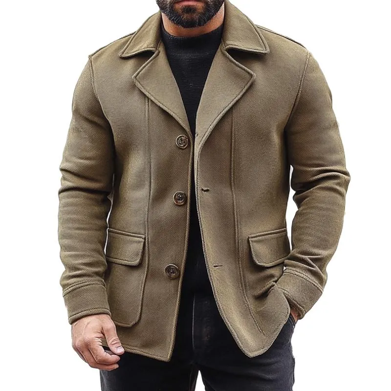 Men's Canvas Casual Lapel Jacket 32542146X sold by Manly