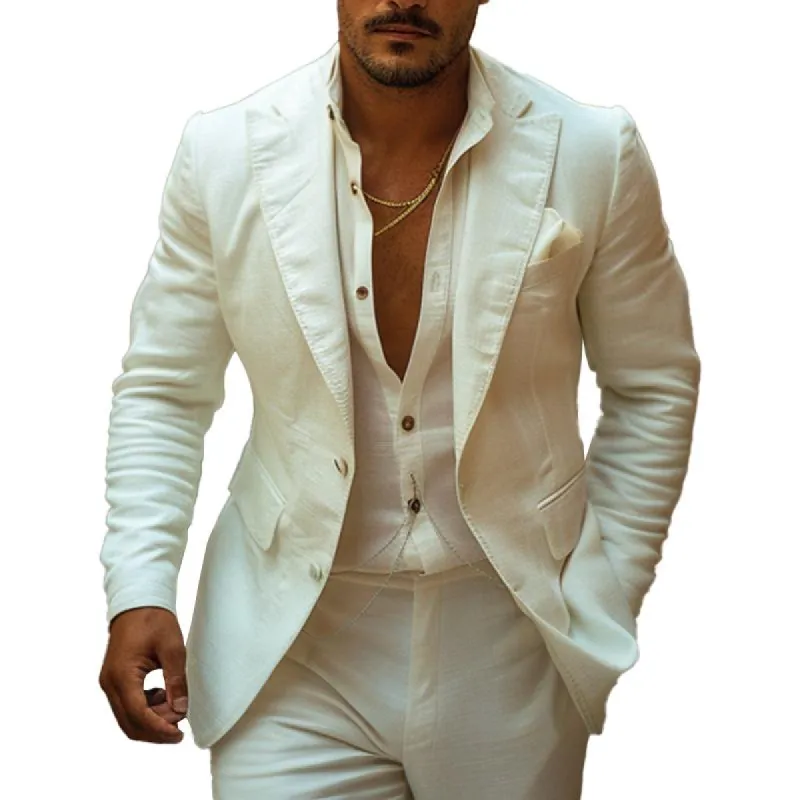 Men's Casual Cotton Solid Color Blazer 16637870X sold by Manly