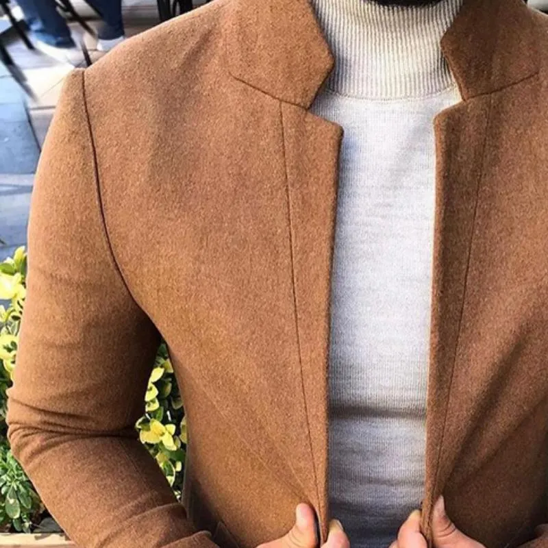 Men's Retro Casual Stand Collar Single Breasted Coat 30239323TO sold by Manly product image thumbnail 3