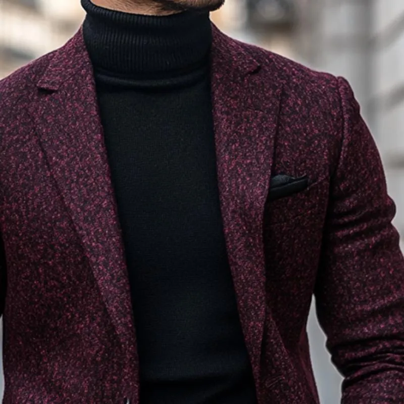 Men's Vintage Casual Mixed Color Single Breasted Blazer 50932721TO sold by Manly product image thumbnail 3