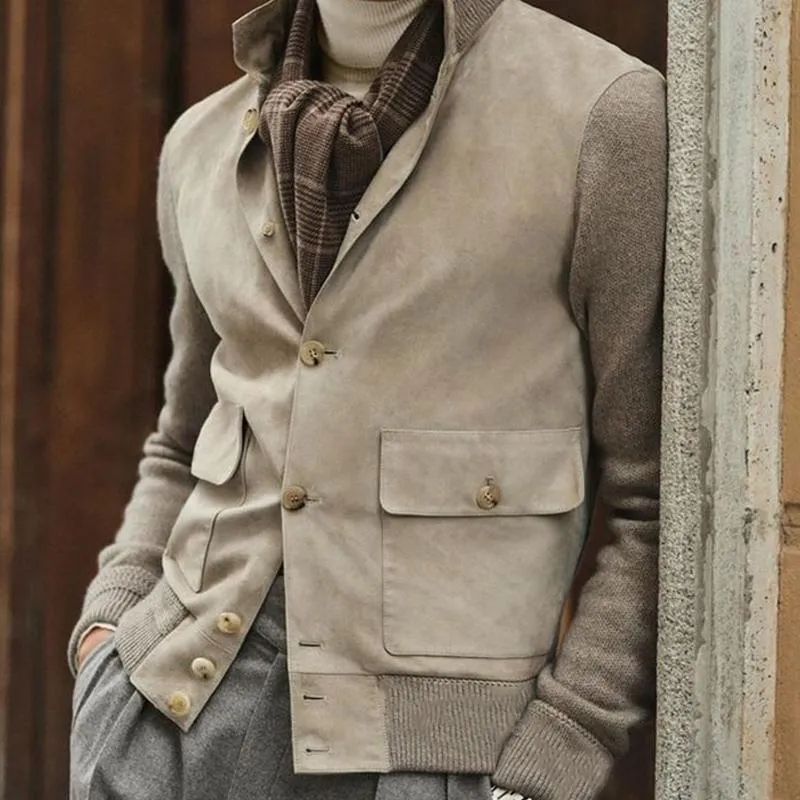 Men's Vintage Suede Button Jacket 07337923U sold by Manly product image thumbnail 3