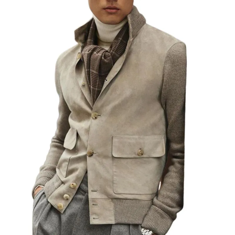 Men's Vintage Suede Button Jacket 07337923U sold by Manly