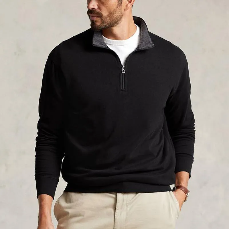 Men's Half-zip Collar Long-sleeved Sweatshirt 86060987U sold by Manly product image thumbnail 2