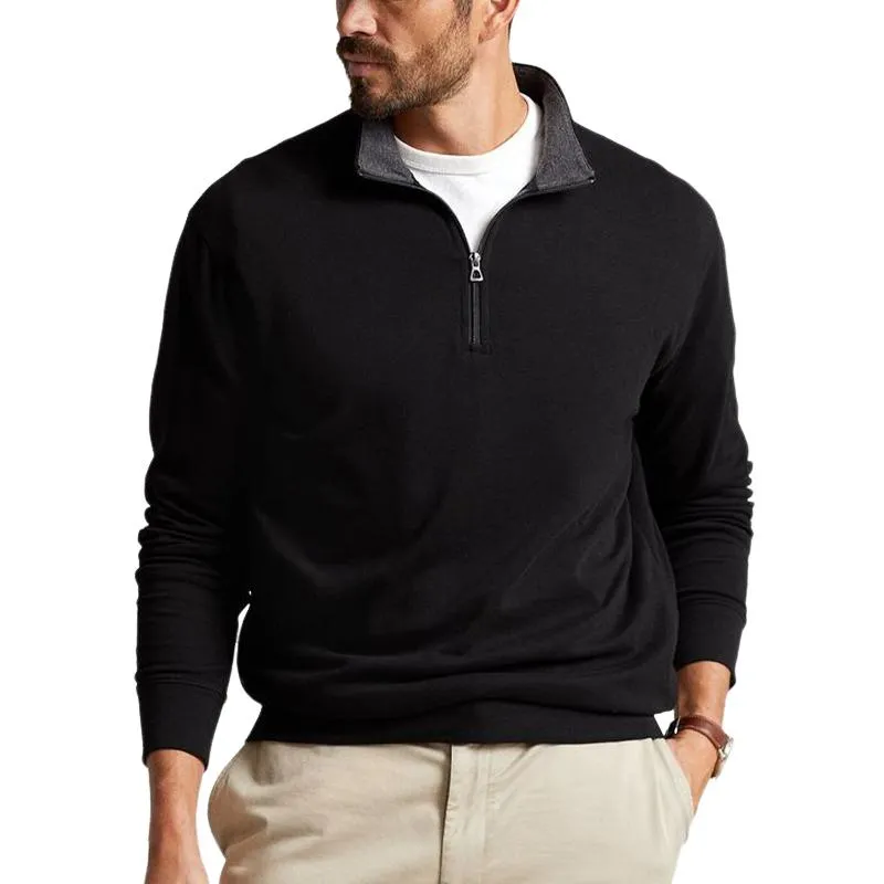 Men's Half-zip Collar Long-sleeved Sweatshirt 86060987U sold by Manly