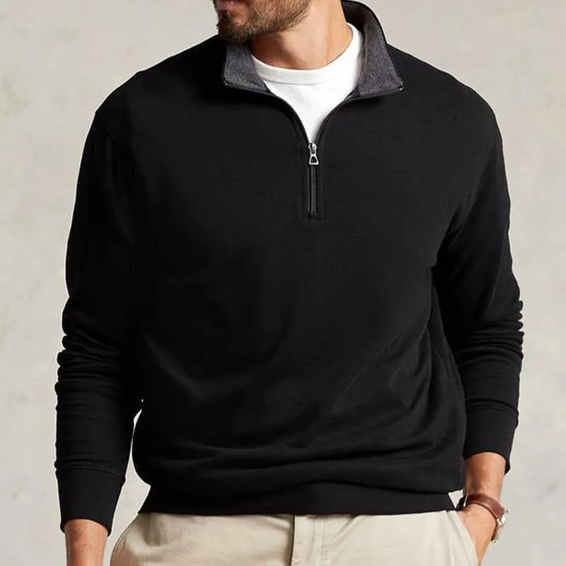 Men's Half-zip Collar Long-sleeved Sweatshirt 86060987U sold by Manly product image thumbnail 3