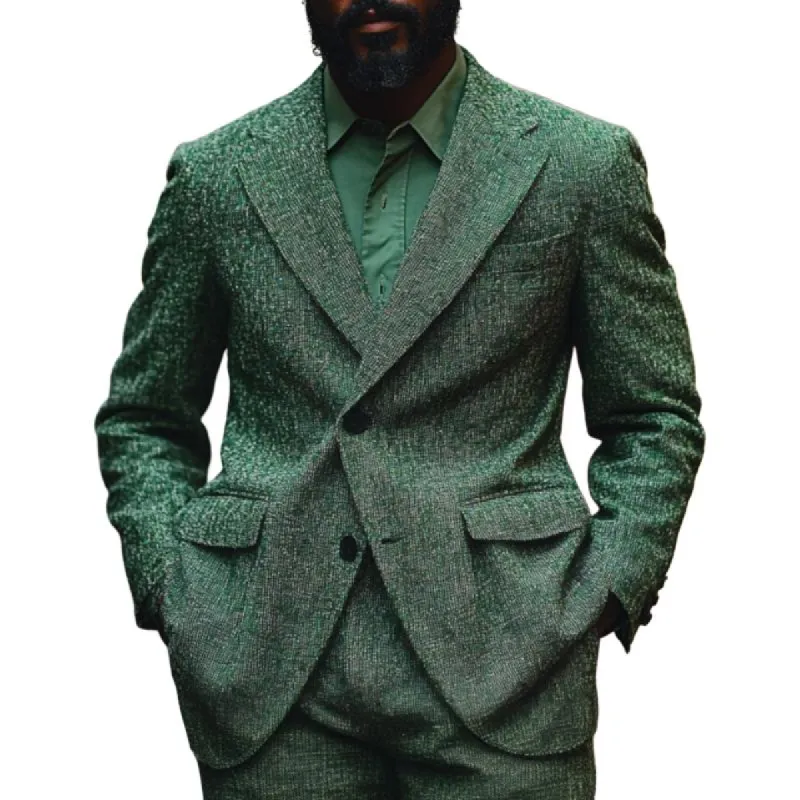 Men's Casual Lapel Two Button Blazer 70165660F sold by Manly