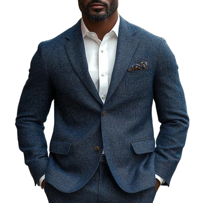 Men's Classic Lapel Two Button Blazer 24418118F sold by Manly