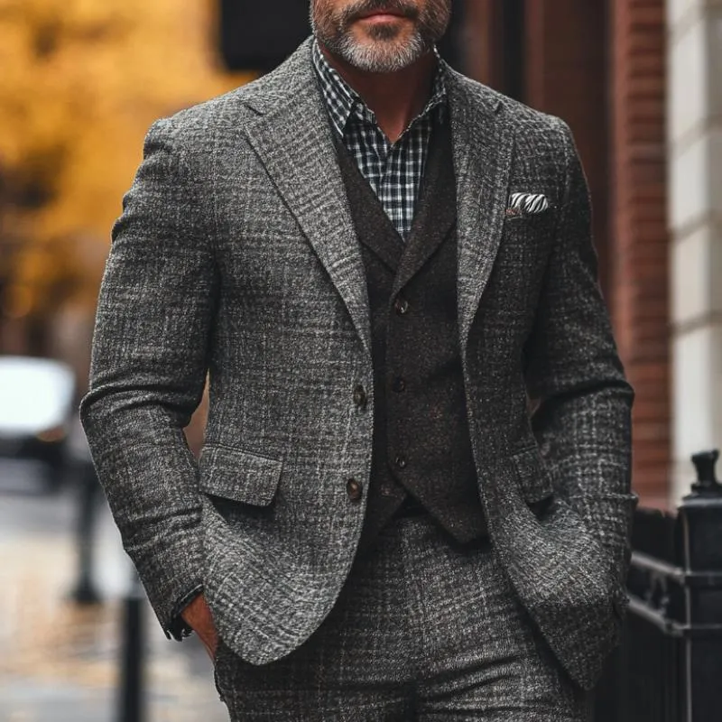 Men's Classic Lapel Two-Button Flannel Blazer 87934030F sold by Manly product image thumbnail 2