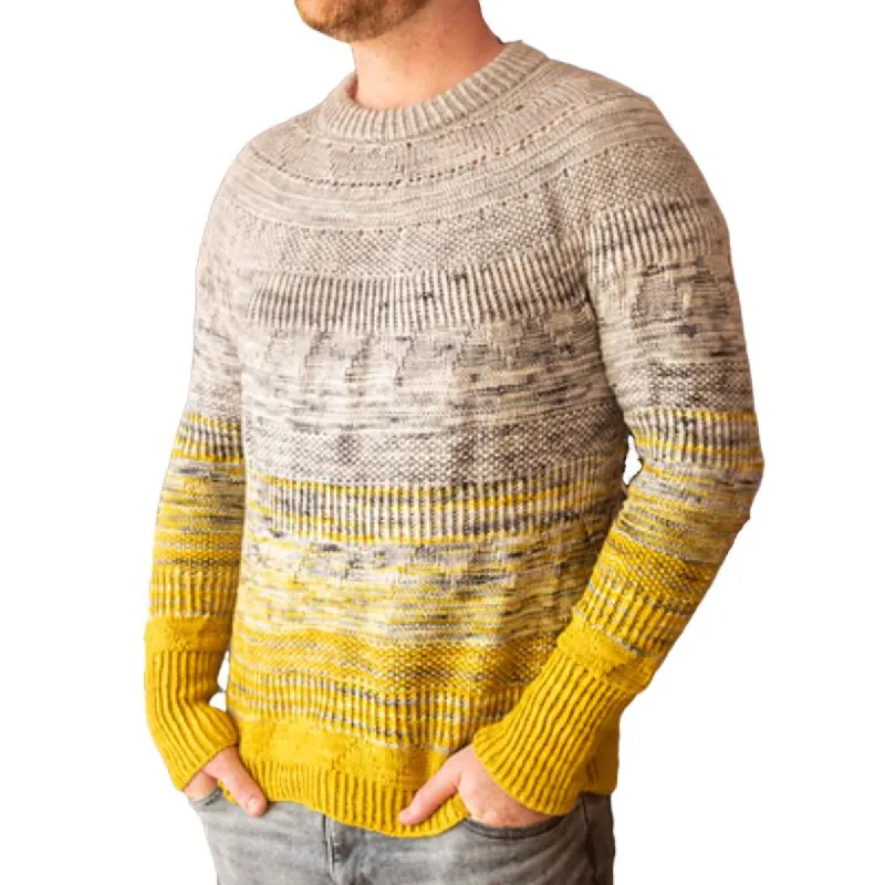 Men's Fashion Round Neck Pullover Knitted Sweater 92718118F sold by Manly