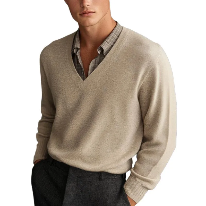 Men's V-neck Knitted Sweater 98302283U sold by Manly