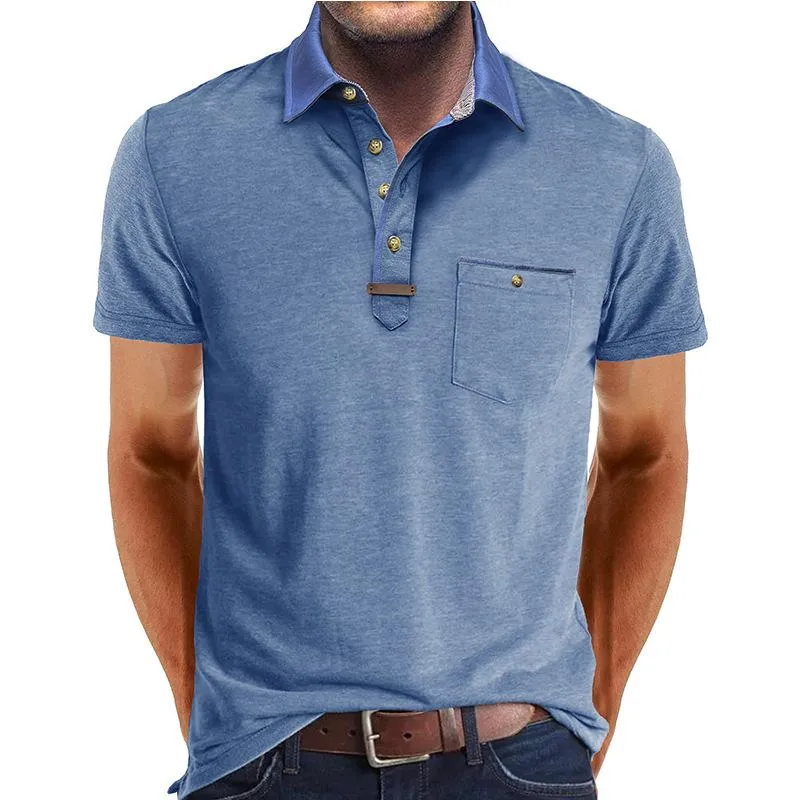 Men's Casual Lapel Short-sleeved Polo Shirt 76946144X sold by Manly product image thumbnail 2