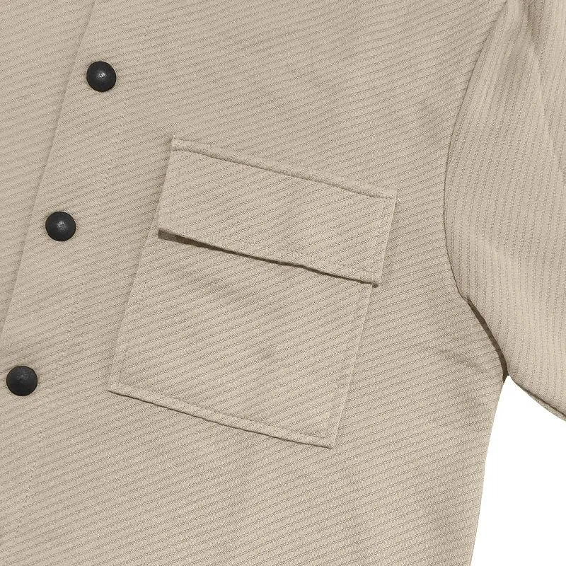 Men's Vintage Casual Jacquard Lapel Shirt Jacket 15765431X sold by Manly product image thumbnail 3