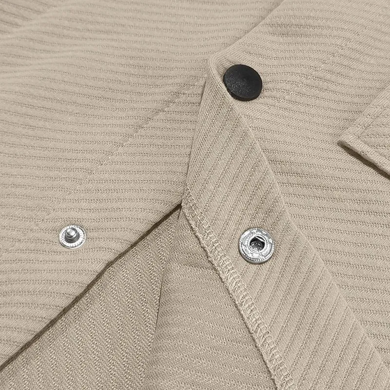 Men's Vintage Casual Jacquard Lapel Shirt Jacket 15765431X sold by Manly product image thumbnail 4