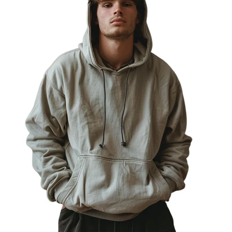 Men's Casual Sports Cotton Solid Color Hoodie 78040259X sold by Manly