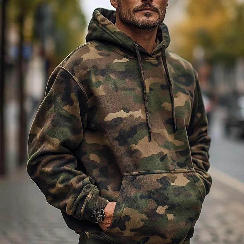 Men's Outdoor Camouflage Print Hoodie 25616937X sold by Manly product image thumbnail 2