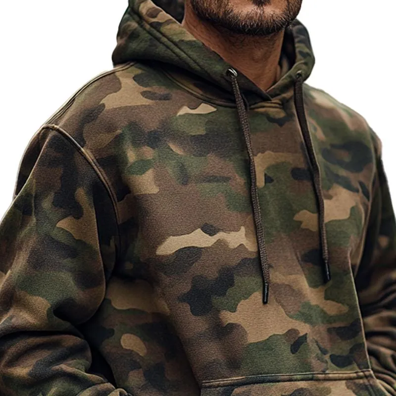Men's Outdoor Camouflage Print Hoodie 25616937X sold by Manly product image thumbnail 4