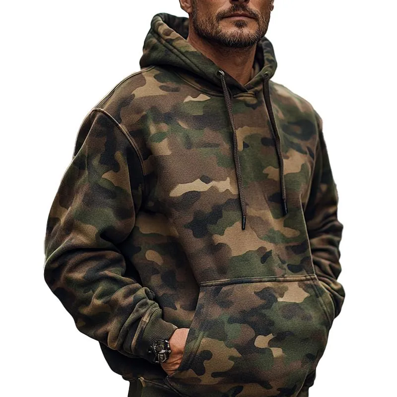 Men's Outdoor Camouflage Print Hoodie 25616937X sold by Manly