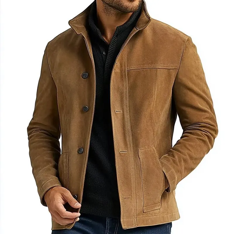 Men's Vintage Suede Single Breasted Jacket 48500020X sold by Manly