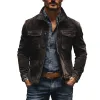 Men's Vintage Suede Lapel Single Breasted Slim Fit Jacket 85077527M sold by Manly