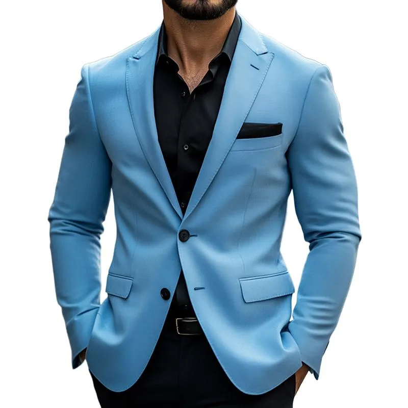 Men's Vintage Casual Solid Color Single Breasted Blazer 08654161TO sold by Manly