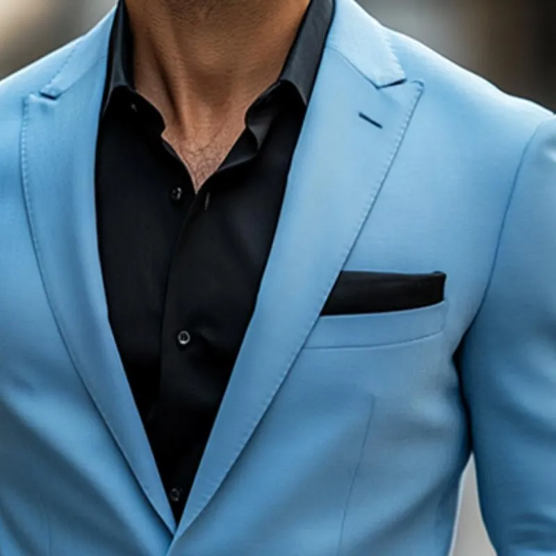 Men's Vintage Casual Solid Color Single Breasted Blazer 08654161TO sold by Manly product image thumbnail 3