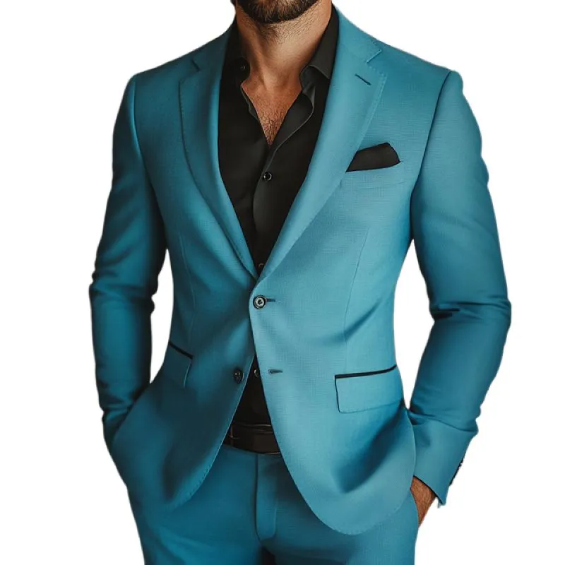 Men's Vintage Casual Solid Color Single Breasted Blazer 02348529TO sold by Manly