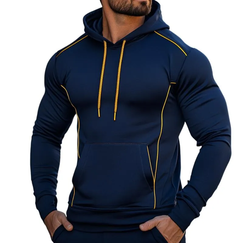 Men's Retro Casual Solid Color Sports Hoodie 06668020TO sold by Manly