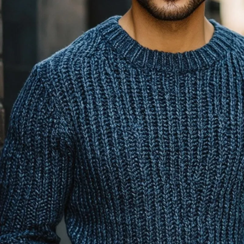 Men's Vintage Casual Heathered Crew Neck Sweater 29660345TO sold by Manly product image thumbnail 3