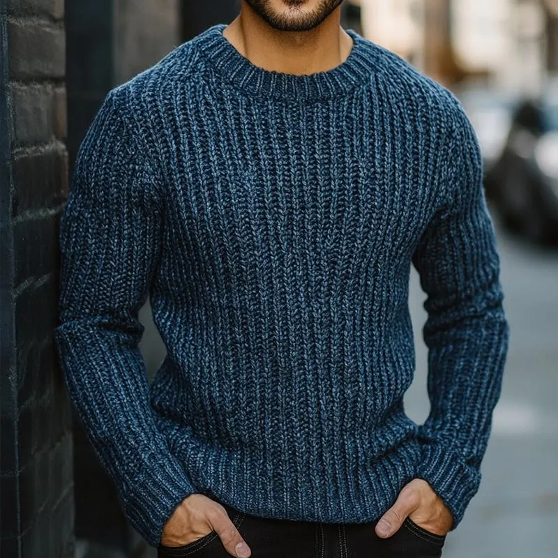 Men's Vintage Casual Heathered Crew Neck Sweater 29660345TO sold by Manly product image thumbnail 2