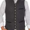 Men's Vintage Woolen Stand Collar Single Breasted Vest 53912309Y sold by Manly