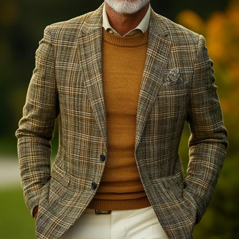 Men's Vintage Plaid Blazer 00437159U sold by Manly product image thumbnail 3