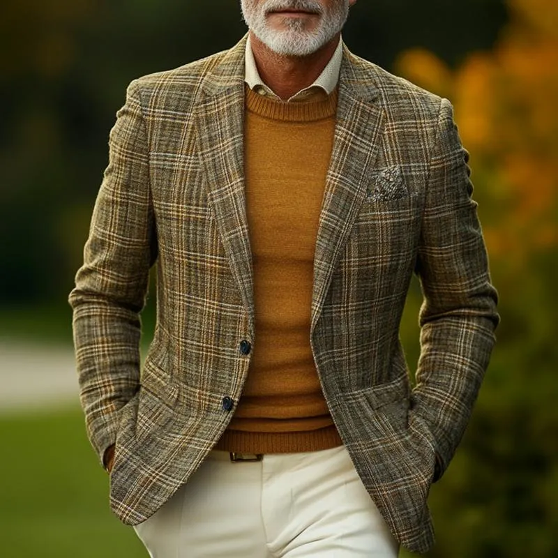 Men's Vintage Plaid Blazer 00437159U sold by Manly product image thumbnail 2