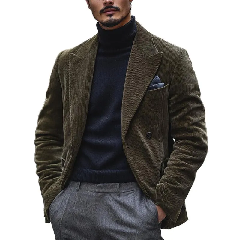 Men's Vintage Army Green Corduroy Blazer 26364302U sold by Manly