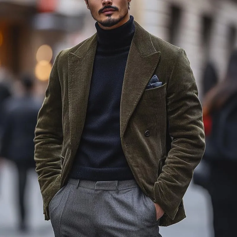 Men's Vintage Army Green Corduroy Blazer 26364302U sold by Manly product image thumbnail 2