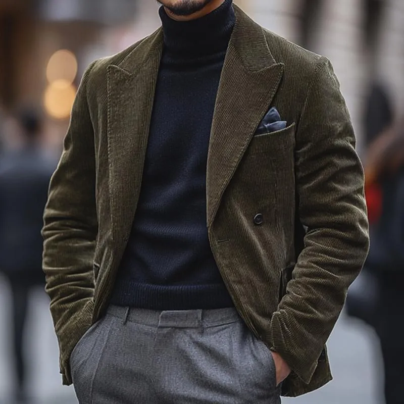 Men's Vintage Army Green Corduroy Blazer 26364302U sold by Manly product image thumbnail 3