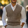 Men's Casual Warm V-Neck Knitted Vest 61138576F sold by Manly
