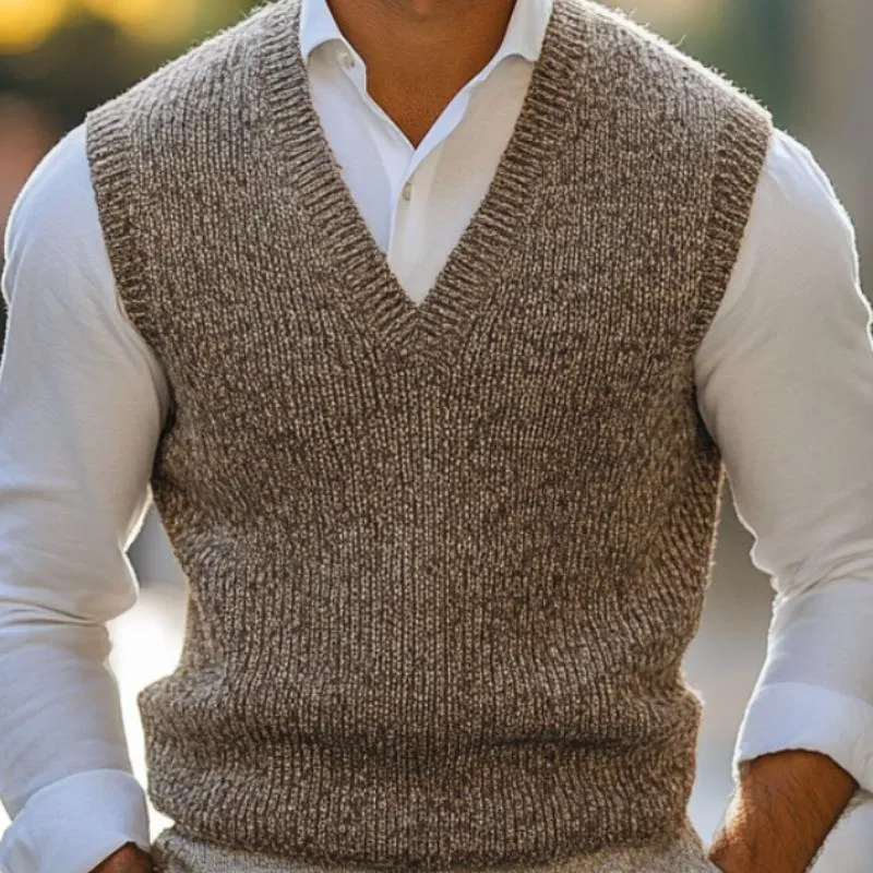 Men's Casual Warm V-Neck Knitted Vest 61138576F sold by Manly product image thumbnail 3