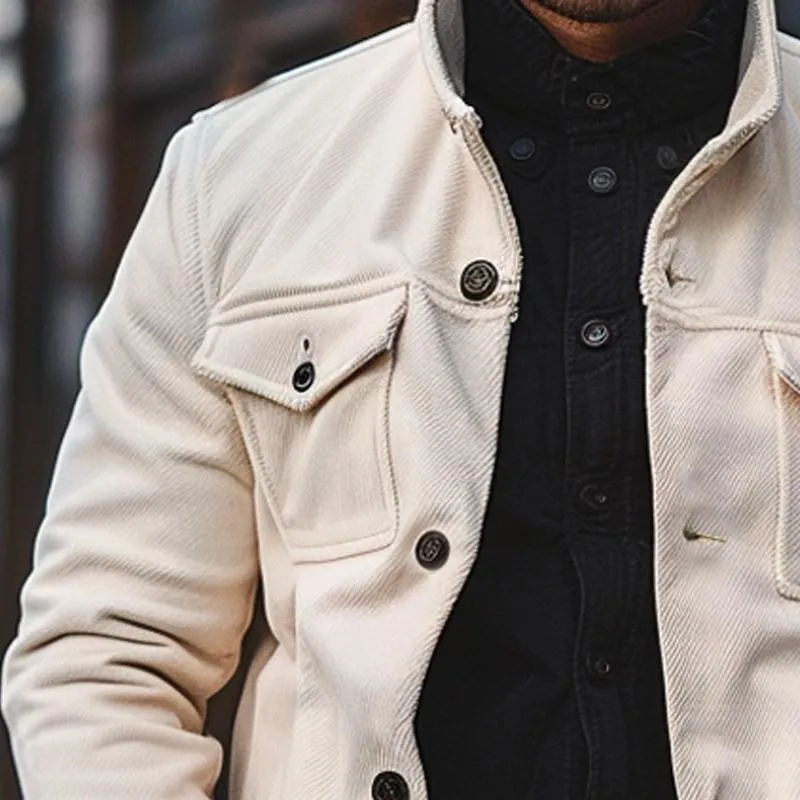 Men's Vintage Solid Collar Corduroy Jacket 52031978X sold by Manly product image thumbnail 3