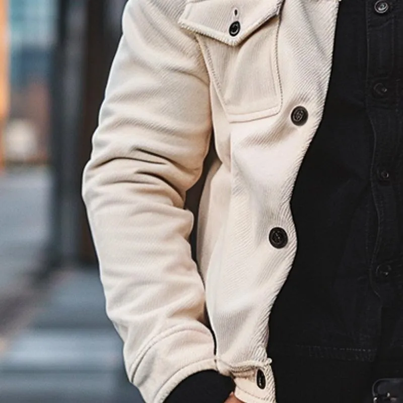 Men's Vintage Solid Collar Corduroy Jacket 52031978X sold by Manly product image thumbnail 4