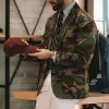 Men's Classic Casual Slim Fit Camouflage Denim Blazer 43255845K sold by Manly