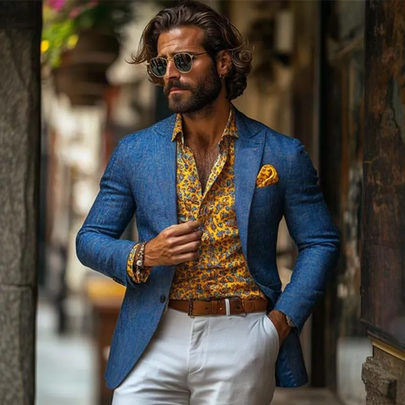 Men's Classic Casual Gentleman Slim Fit Single Breasted Blazer 56464782K sold by Manly product image thumbnail 3