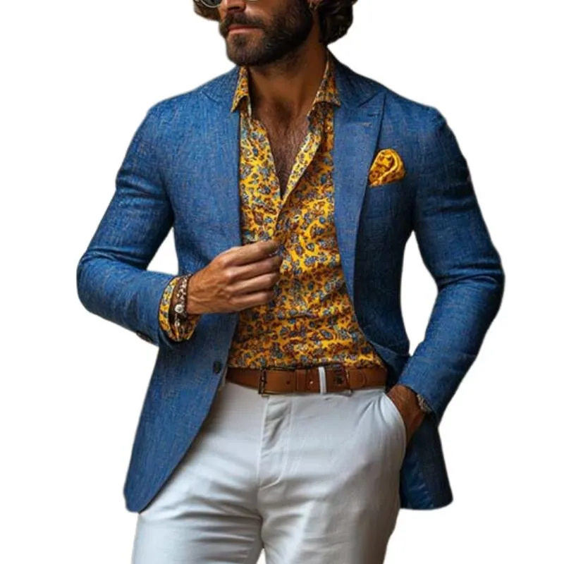 Men's Classic Casual Gentleman Slim Fit Single Breasted Blazer 56464782K sold by Manly