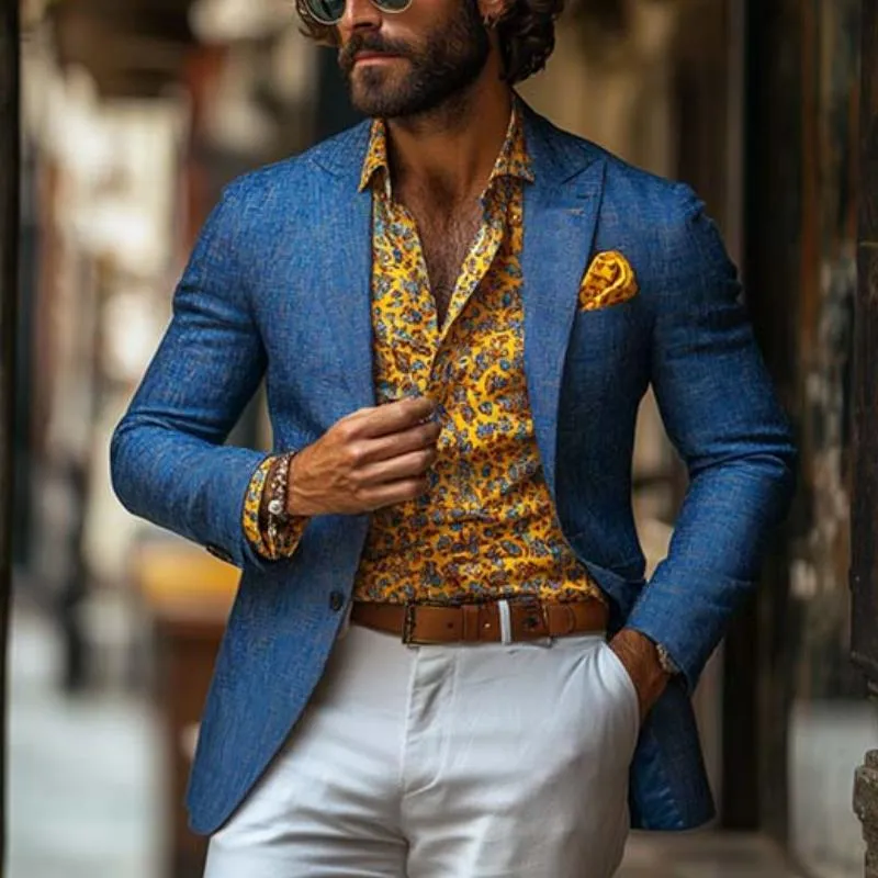 Men's Classic Casual Gentleman Slim Fit Single Breasted Blazer 56464782K sold by Manly product image thumbnail 2