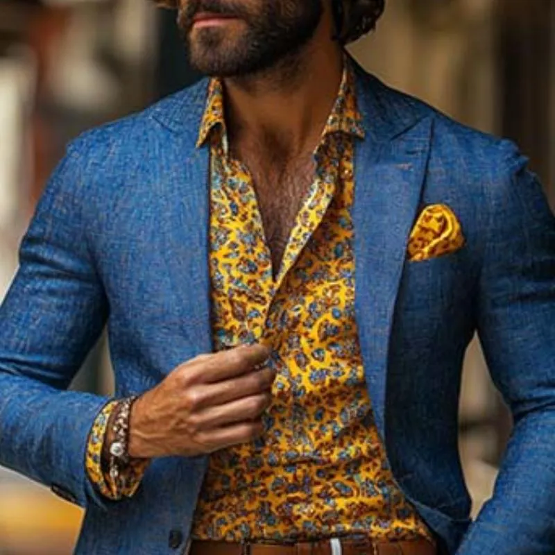 Men's Classic Casual Gentleman Slim Fit Single Breasted Blazer 56464782K sold by Manly product image thumbnail 4