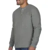 Men's Solid Color Henley Collar Long Sleeve T-shirt 92052616Z sold by Manly