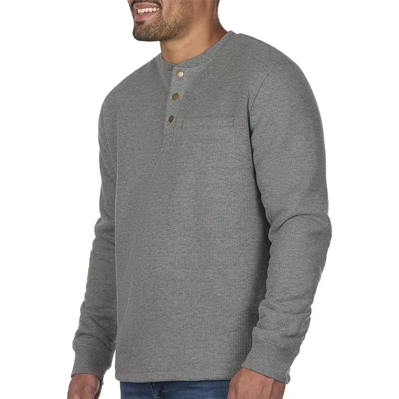Men's Solid Color Henley Collar Long Sleeve T-shirt 92052616Z sold by Manly product image thumbnail 2