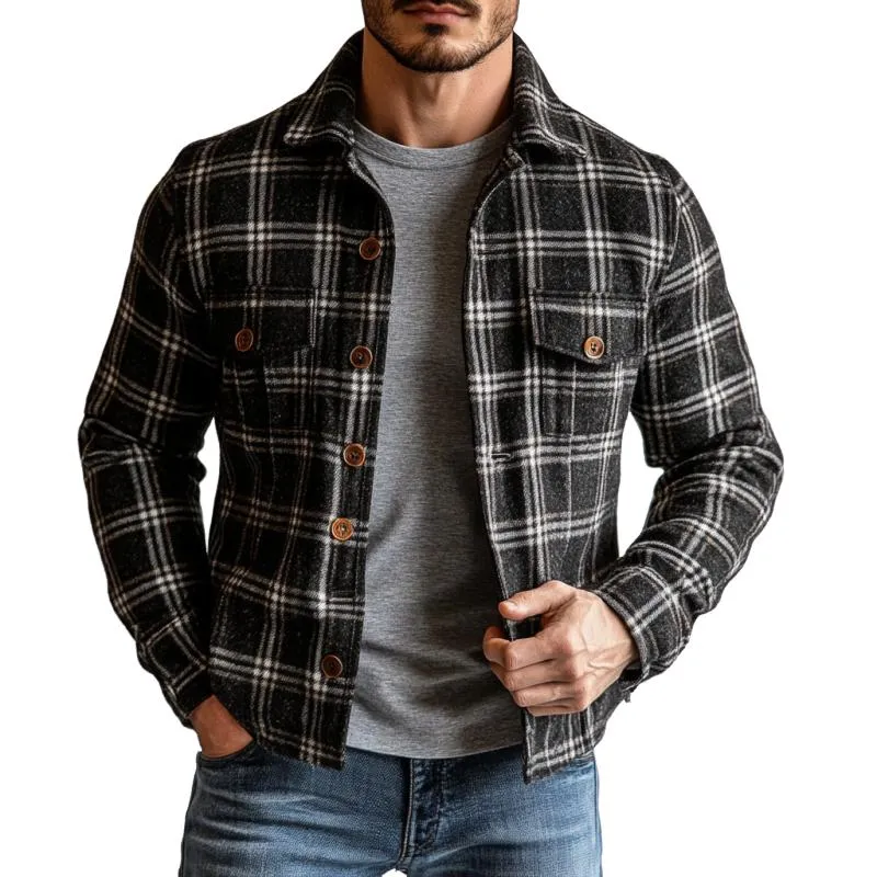 Men's Vintage Check Single Breasted Thin Jacket 10836065Y sold by Manly